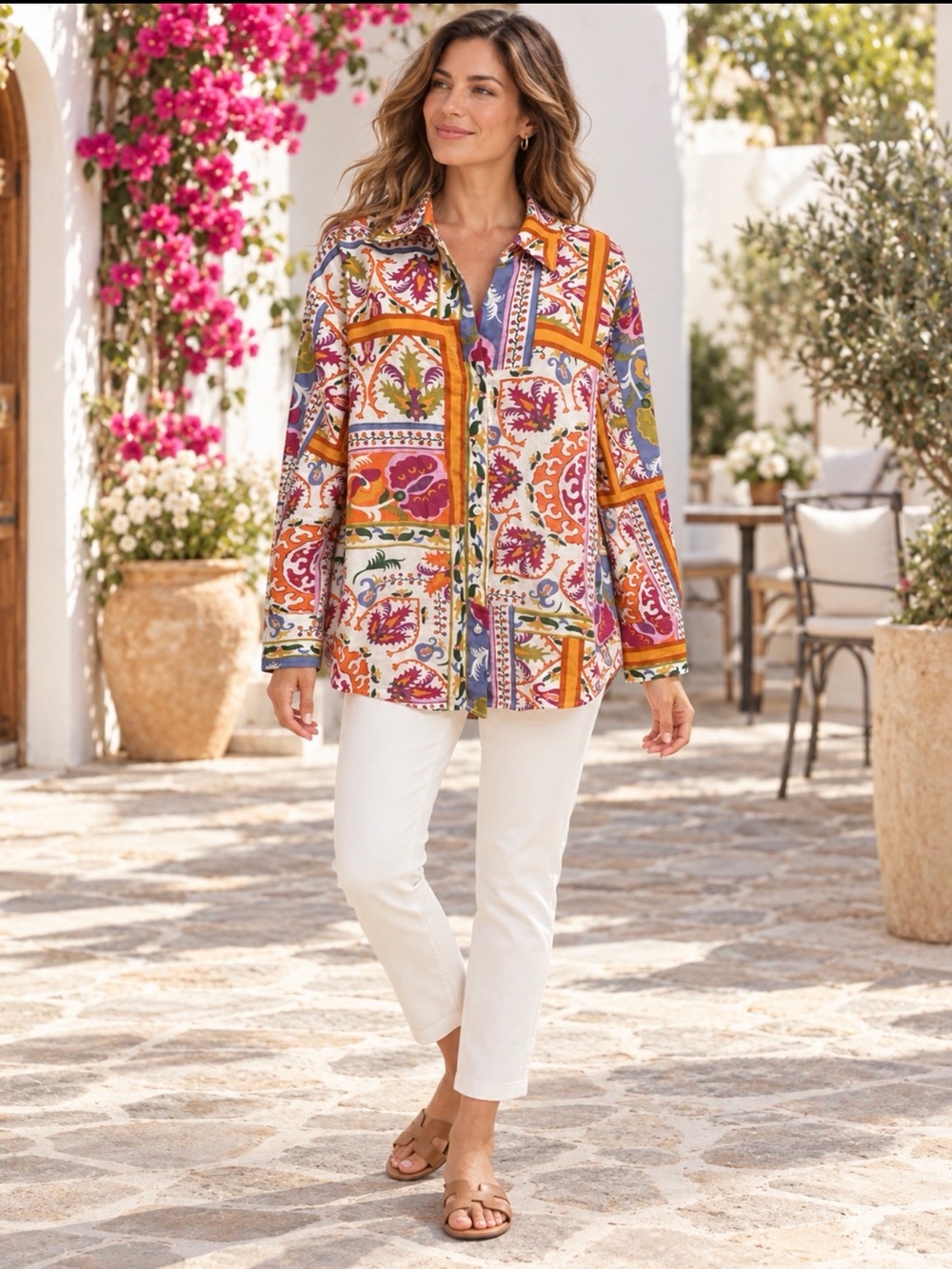 Calypso St. Barth Multicolor Floral cotton Shirt size large